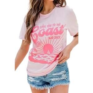 Pink Lily Love You To The Coast and Back Graphic Tee Size 3X NEW